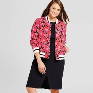Who What Wear Floral Bomber Jacket 4X